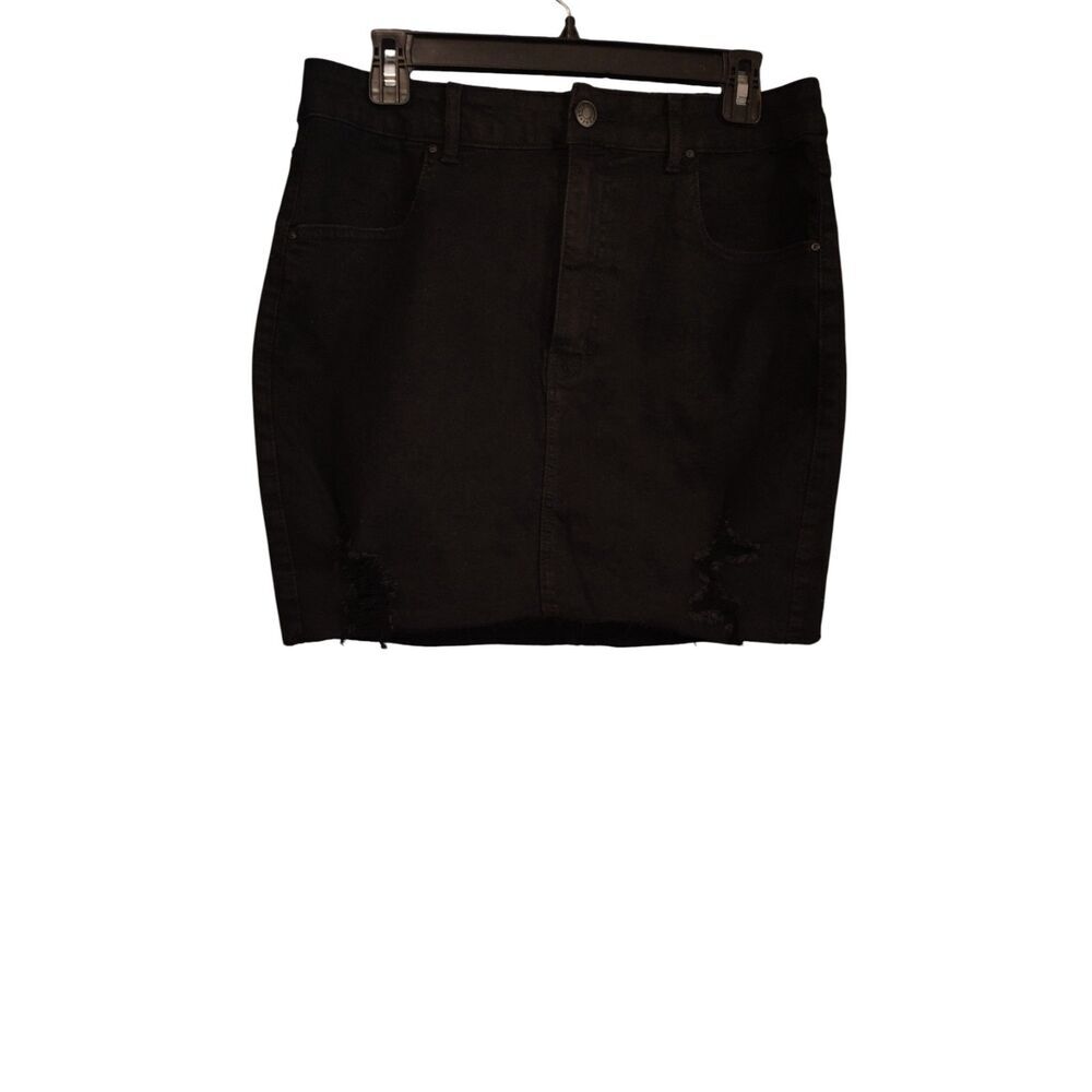 Refuge Denim Women's XL Black Denim Jean Mini Skirt